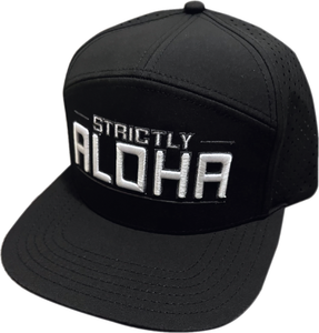 Strictly Aloha 7 Panel Black Hat