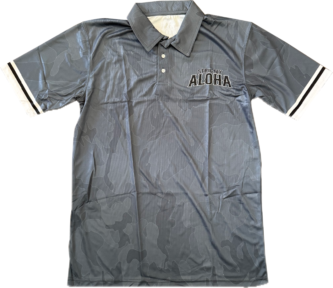 Strictly Aloha Gray Polo