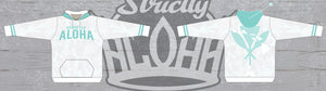 Strictly Aloha White/Tiffany Hoodie