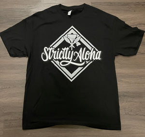 Strictly Aloha Diamond Black T Shirt