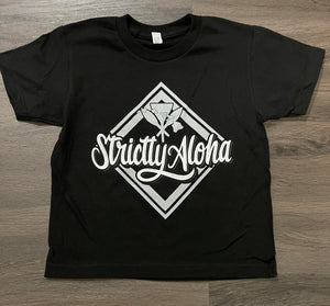 Youth Strictly Aloha Diamond Black T Shirt