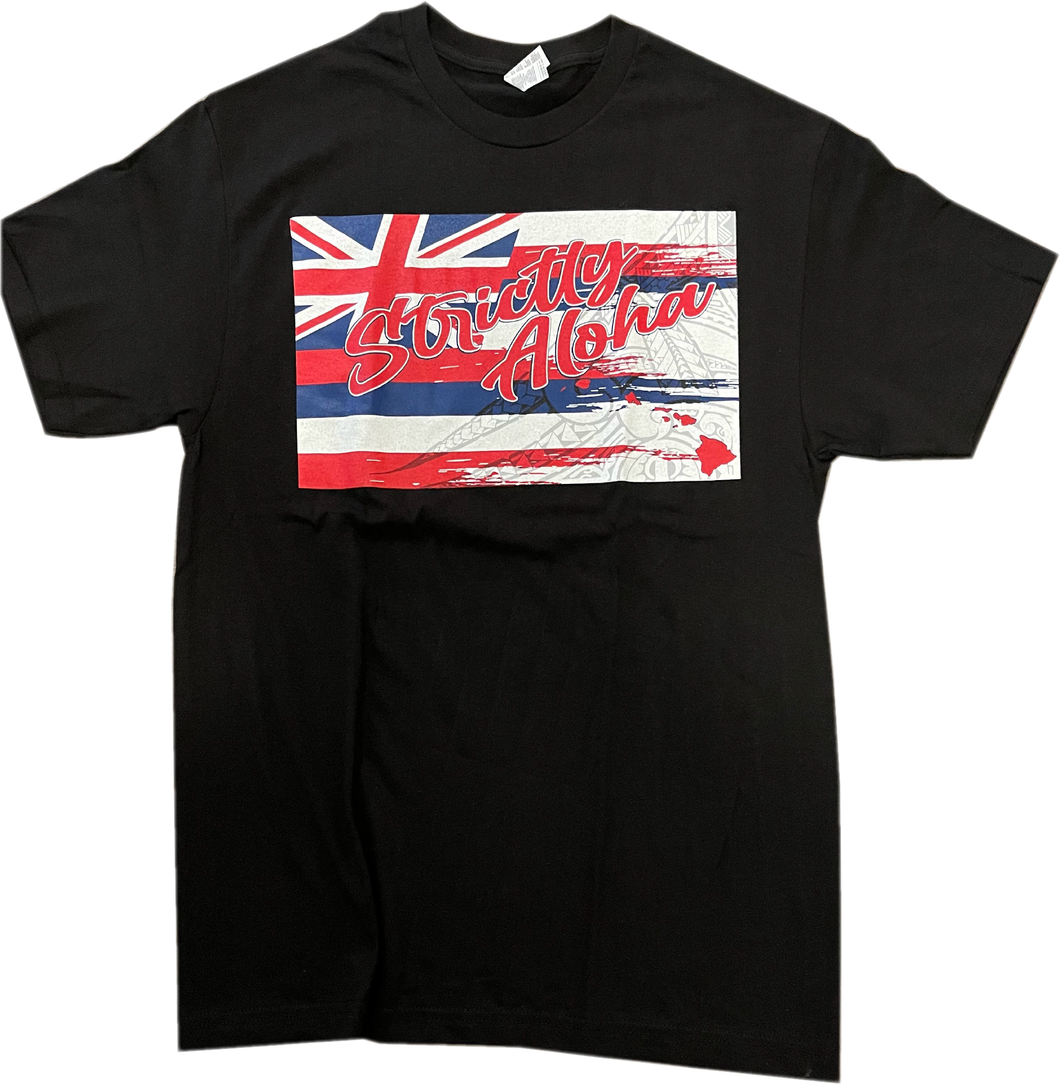Hawaiian Flag Black Shirt