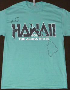 Hawaii 808 The Aloha State Celadon