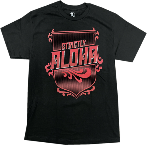 Strictly Aloha Shield Black with Red